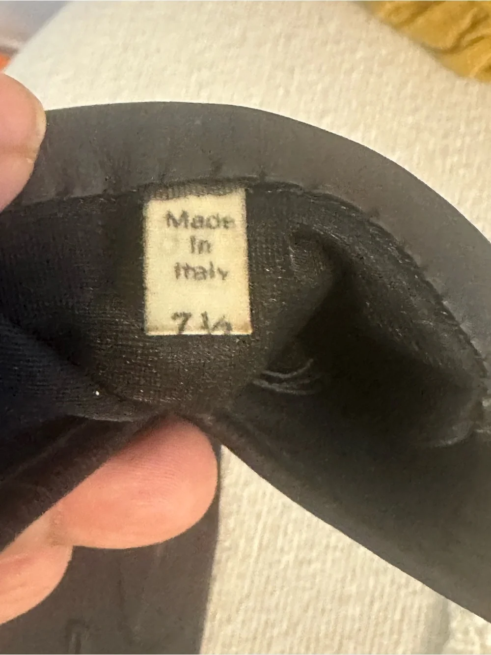 Made in Italy Black Leather Gloves 7.5